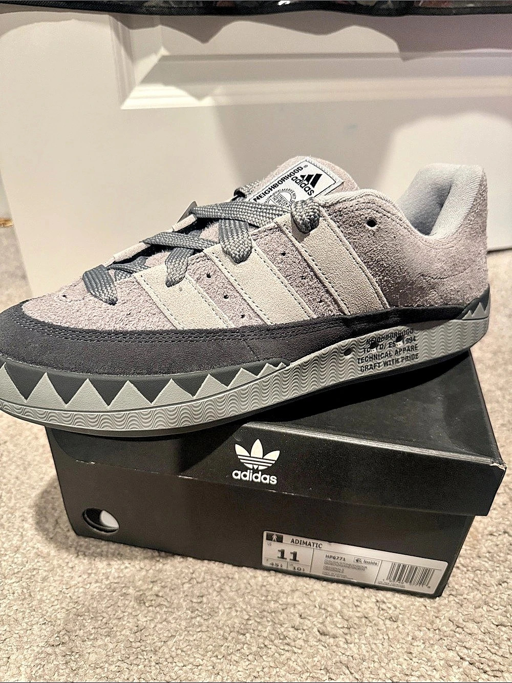 Men’s adidas NEIGHBORHOOD x adidas Adimatic Charcoal Solid Grey Adimatic Gray
